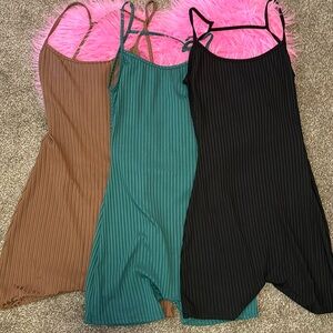 Brown, Emerald, and Black Set of 3 Jumpers